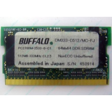 Модуль памяти 512Mb DDR microDIMM BUFFALO DM333-D512/MC-FJ в Березниках, DDR333 (PC2700) в Березниках, CL2.5 в Березниках, 172-pin (Березники)